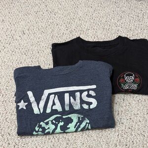 Vans Kids' Black and Blue Graphic Tees